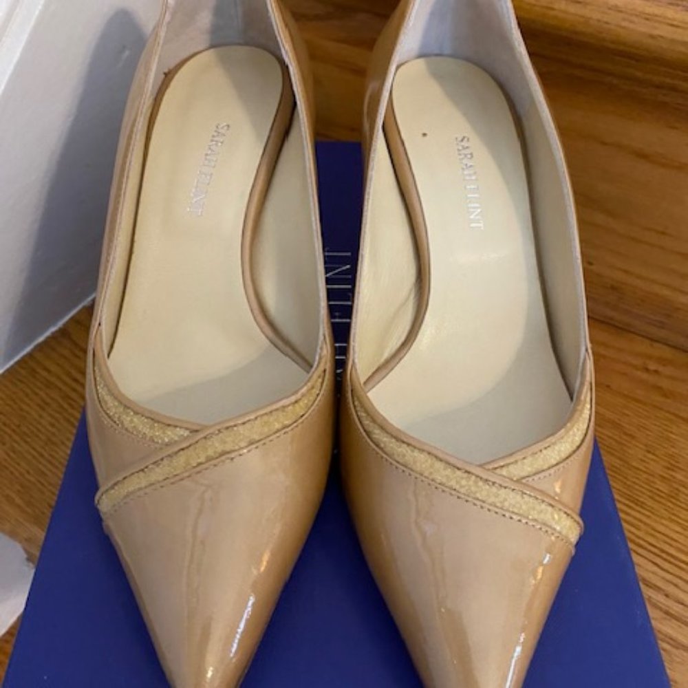 Sarah Flint Sandstone Patent & Sand Genuine Stingray 39.5